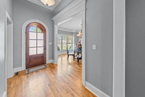 Front entryway and foyer photographed by a Huntsville real estate photographer