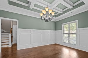 Formal dining room interior photography for a Huntsville real estate listing