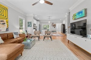 Living room interior photography for a Huntsville real estate listing